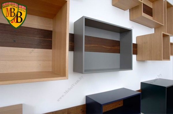 ~18~НАСТЕННАЯ ПОЛКА С ЗАДНЕЙ СТЕНКОЙ~МЕБЕЛЬ~1